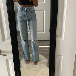 Zara 90’s high rise full length jeans